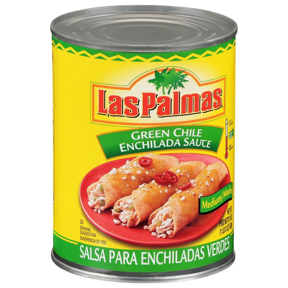 slide 6 of 14, Las Palmas Medium Green Chile Enchilada Sauce, 19 oz, 19 oz