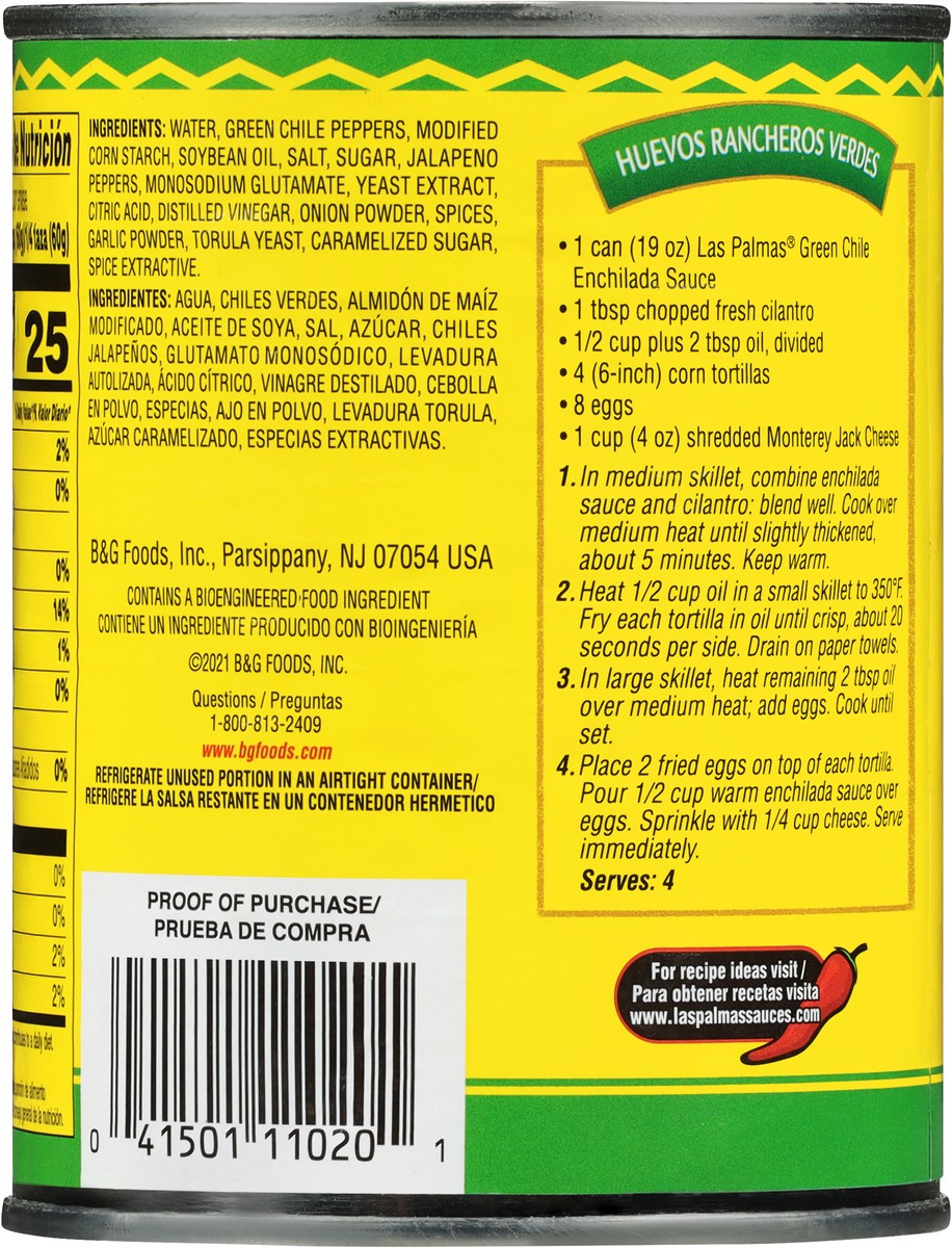 slide 9 of 14, Las Palmas Medium Green Chile Enchilada Sauce, 19 oz, 19 oz