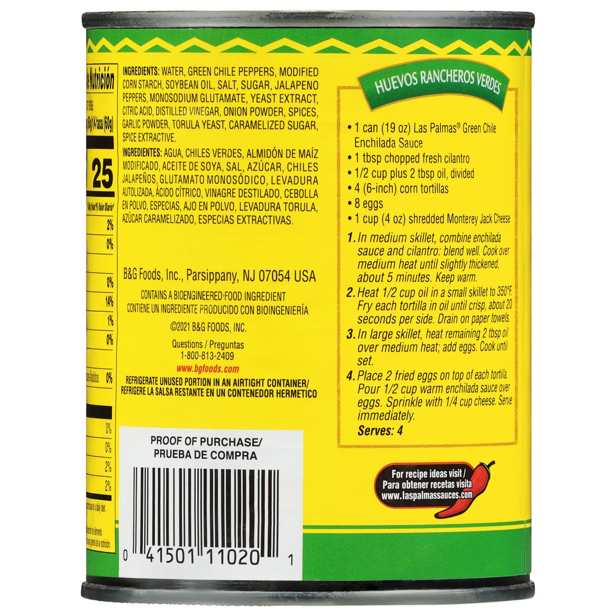 slide 7 of 14, Las Palmas Medium Green Chile Enchilada Sauce, 19 oz, 19 oz