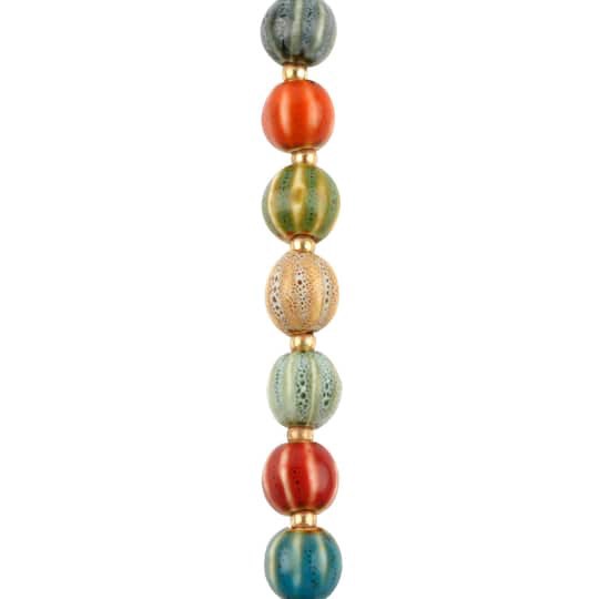 slide 1 of 3, Multicolor Ceramic Round Beads, 11mm By Bead Landing, 11mm