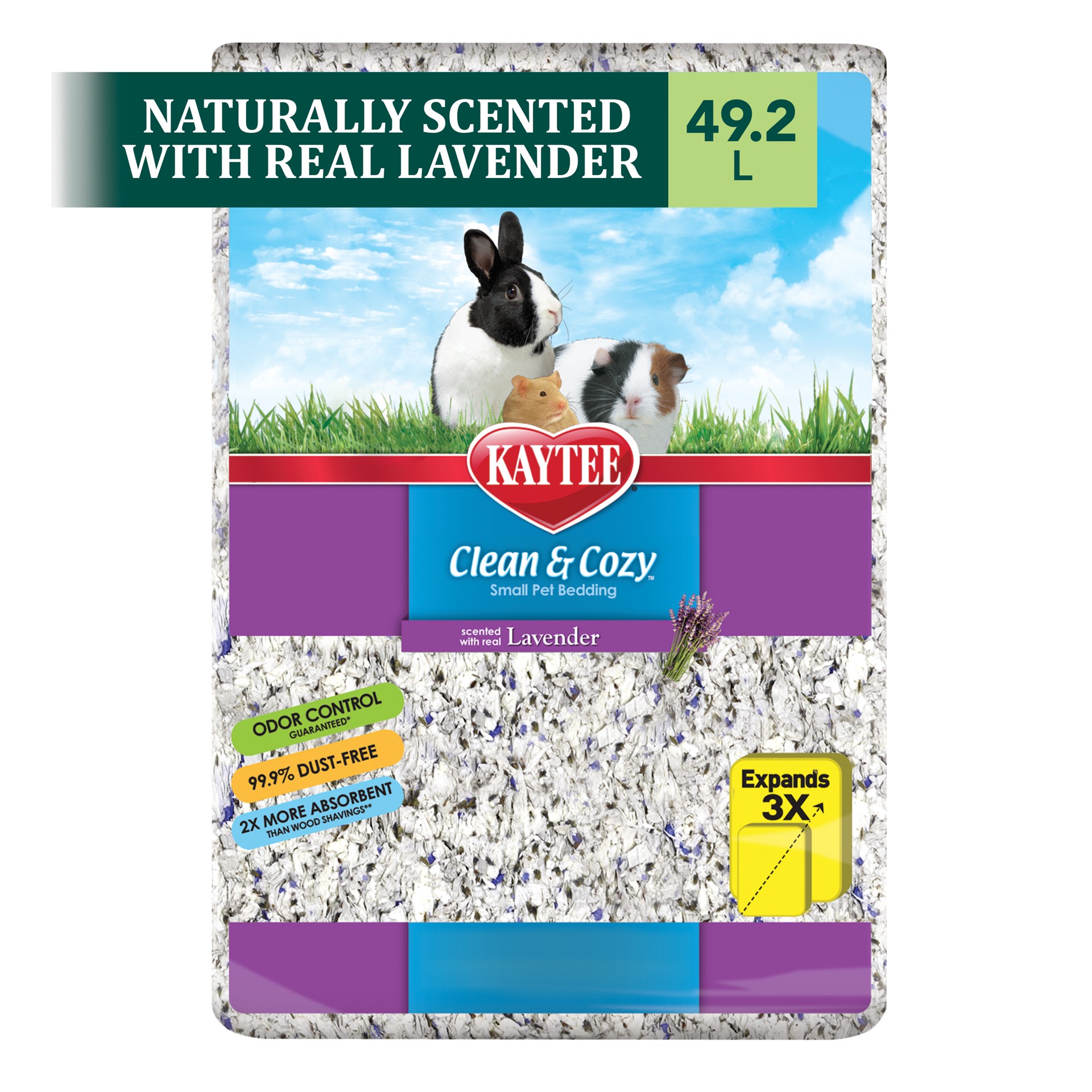 slide 1 of 8, Kaytee Pet Specialty Kaytee Clean & Cozy Lavender Small Animal Pet Bedding 49.2 Liters, 1 ct