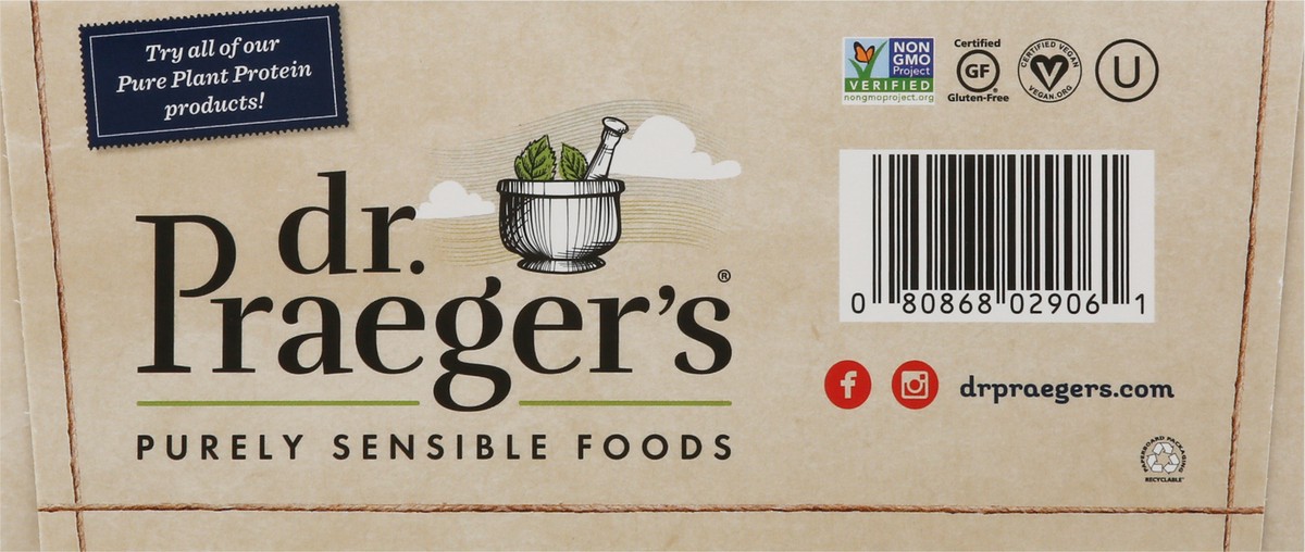 slide 4 of 9, Dr. Praeger's Chick'N Spinach Pesto Burger 2 - 4 Oz Burgers, 1 ct