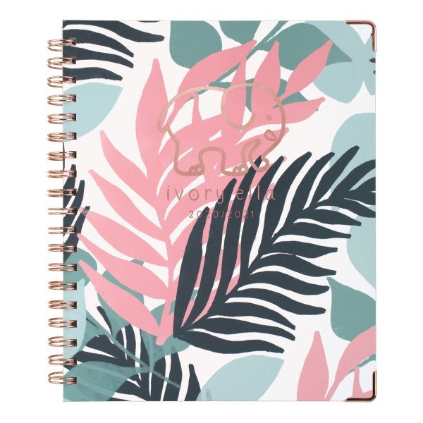 slide 1 of 6, Cambridge Ivory Ella Weekly/Monthly Academic Hardcover Planner, 8'' X 10'', Palm, July 2020 To June 2021, 6382-405A, 1 ct