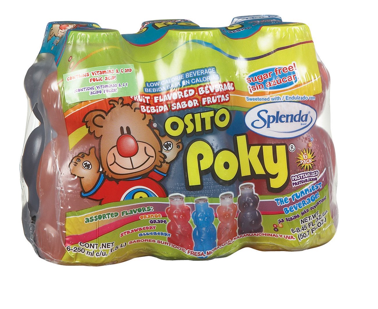 slide 1 of 1, Poky Assorted Flavor Fruit Drinks With Splenda - 6 ct; 8.45 fl oz, 6 ct; 8.45 fl oz