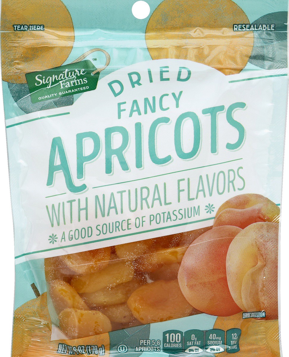 slide 2 of 2, Signature Farms Apricots Fancy Dried, 6 oz