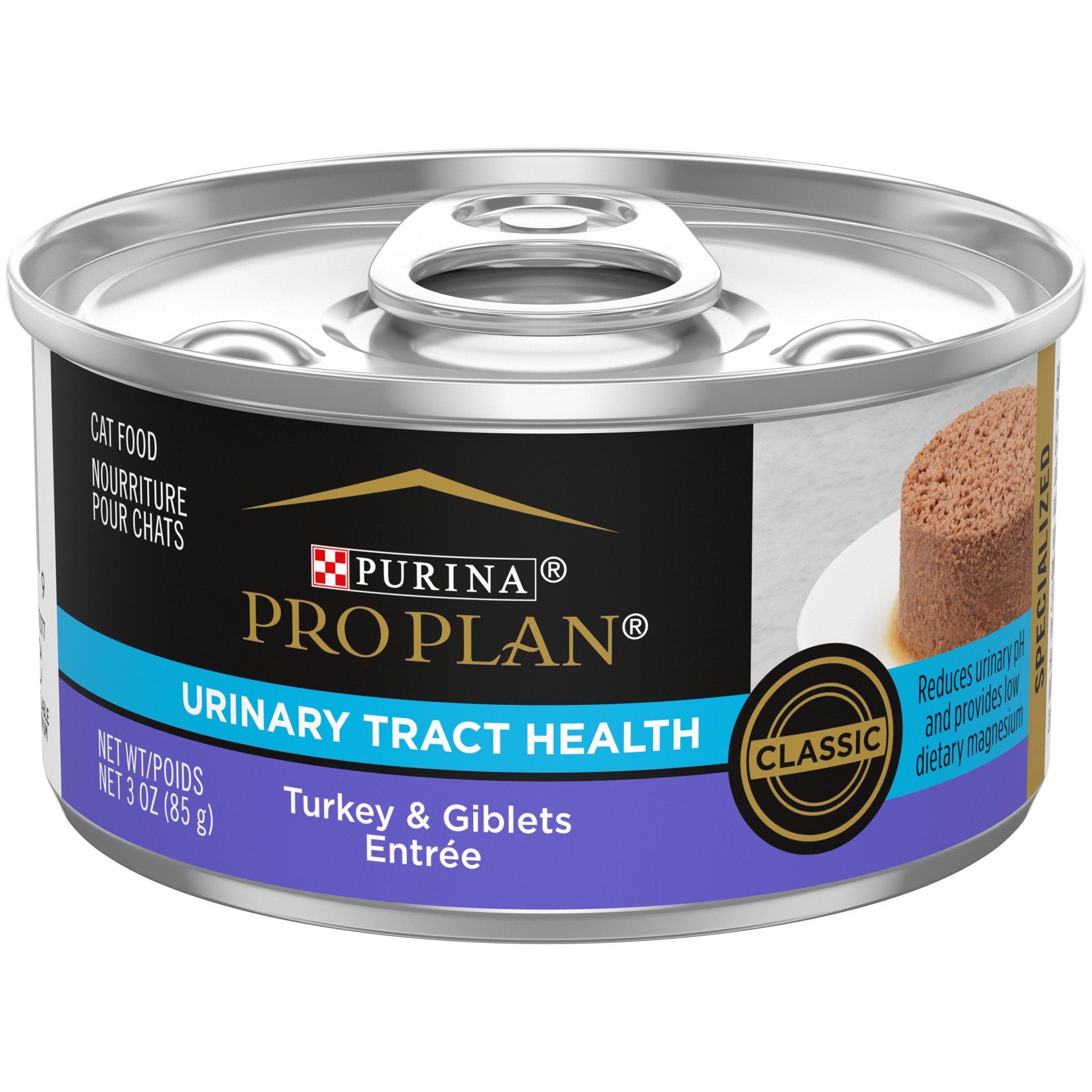 slide 1 of 8, Pro Plan Purina Pro Plan Urinary Tract Cat Food Wet Pate, Urinary Tract Health Turkey and Giblets Entree, 3 oz