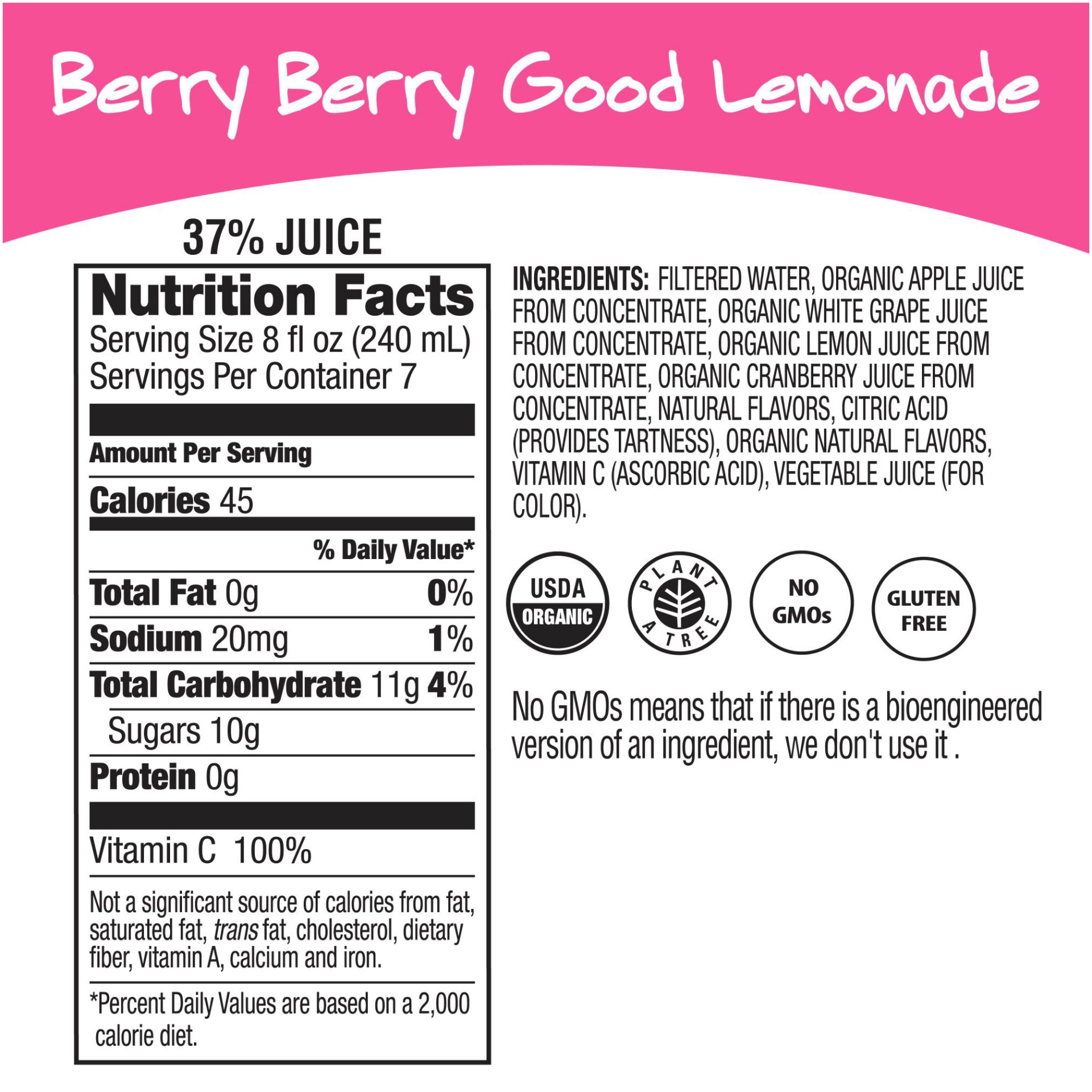 slide 3 of 3, Honest Tea Kids Berry Berry Good Lemonade Juice, 59 fl oz