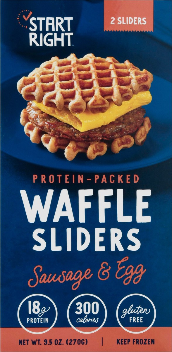 slide 9 of 15, Start Right Sausage & Egg Waffle Sliders 2 ea, 2 ct