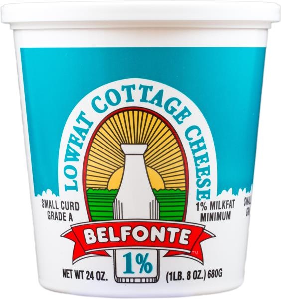 slide 1 of 1, Belfonte Lowfat 1% Cottage Cheese, 24 oz