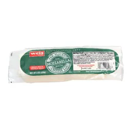Weis Quality Whole Milk Mozzarella Gluten Free Pre-Sliced Cheese Log