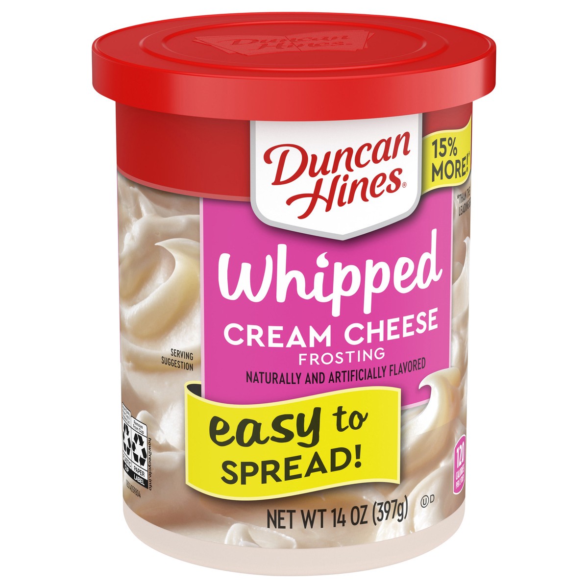 slide 3 of 9, Duncan Hines Cream Cheese Whipped Frosting 14 oz, 14 oz