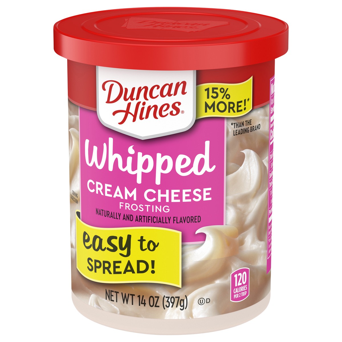 slide 8 of 9, Duncan Hines Cream Cheese Whipped Frosting 14 oz, 14 oz