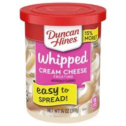 Duncan Hines Whipped Cream Cheese Flavored Frosting, 14 oz.