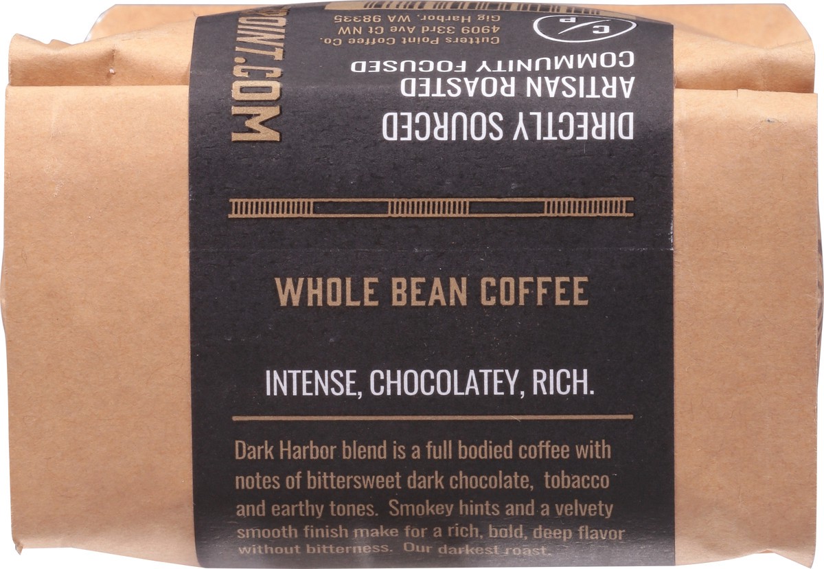 slide 9 of 9, Cutters Point Coffee Co. Whole Bean French Roast Dark Harbor Coffee- 12 oz, 12 oz
