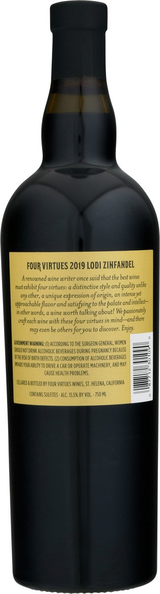slide 6 of 9, Four Virtues Wine Bourbon Zinfandel, 750 ml