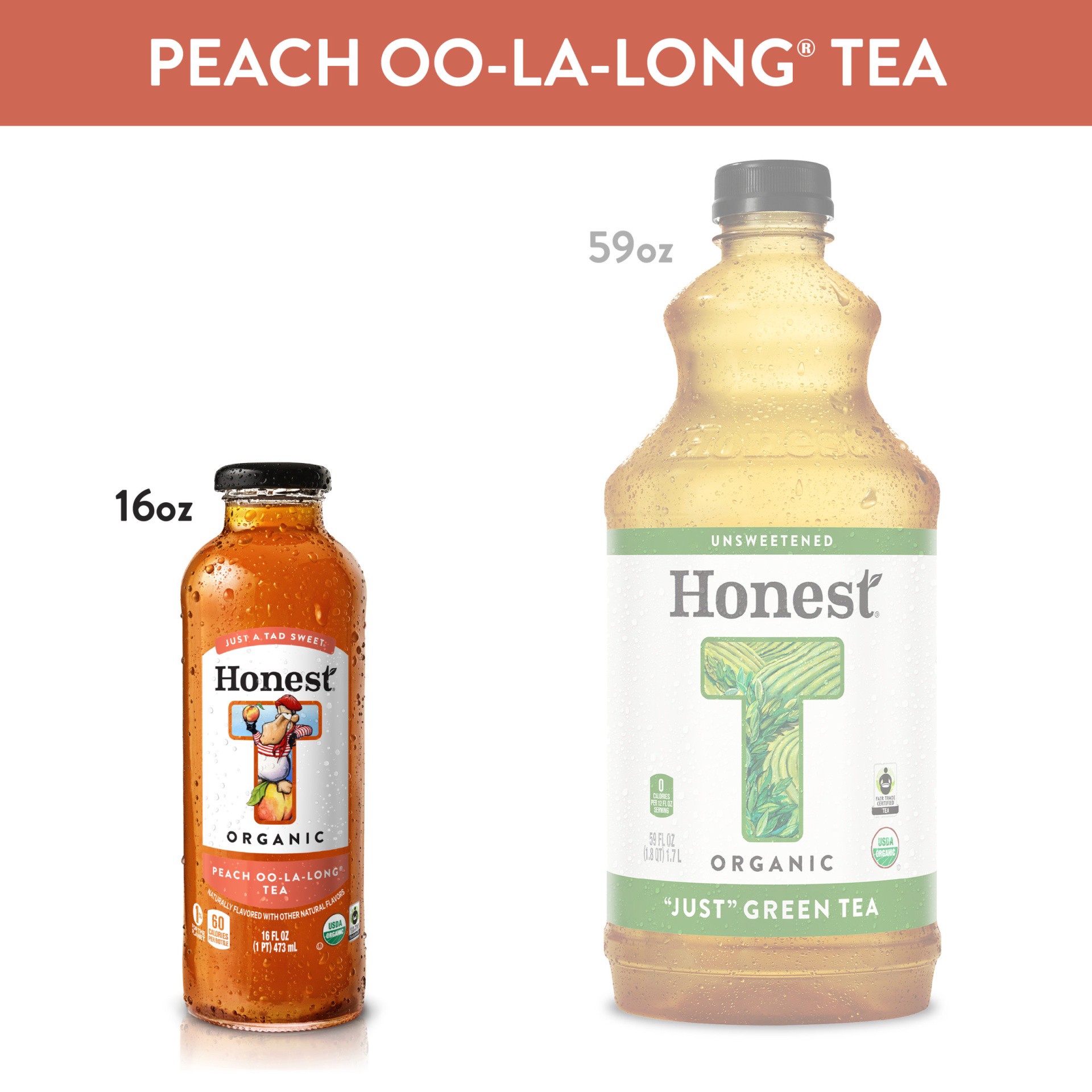 Honest Tea Peach OoLaLong Tea Glass Bottle 16 fl oz Shipt