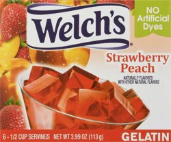 Welch's Strawberry Peach Gelatin - 3.99 oz