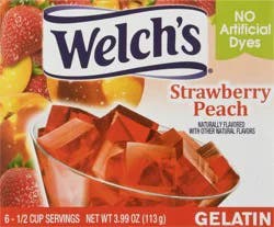 Welch's Strawberry Peach Gelatin - 3.99 oz