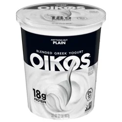 Oikos Blended Plain Greek Nonfat Yogurt, 32 oz.