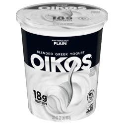 Oikos Blended Plain Greek Nonfat Yogurt, 32 oz.