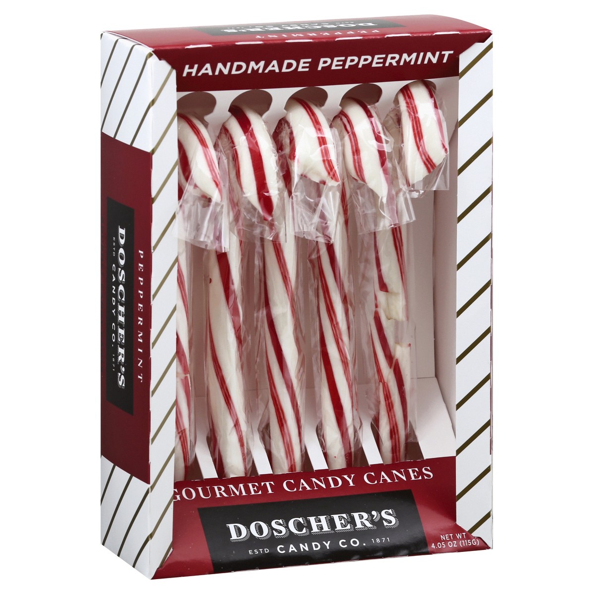 slide 6 of 9, Doscher's Doschers Peppermint Candy Cane 5Ct, 4.05 oz