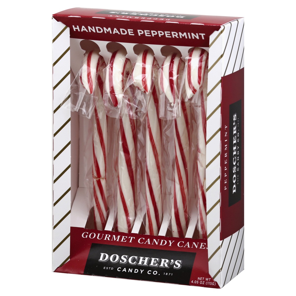 slide 7 of 9, Doscher's Doschers Peppermint Candy Cane 5Ct, 4.05 oz