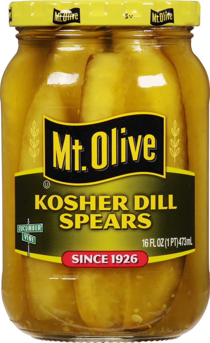 slide 6 of 9, Mt. Olive Kosher Dill Spears Pickles 16 fl oz Jar, 16 fl oz