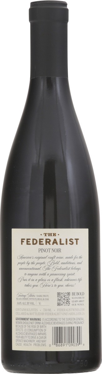 slide 6 of 12, The Federalist Central Coast California Pinot Noir 750 ml, 750 ml
