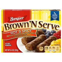 Banquet Brown 'N Serve Hot & Spicy Sausage Links 10 ea