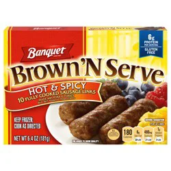 Banquet Brown 'N Serve Hot & Spicy Sausage Links 10 ea