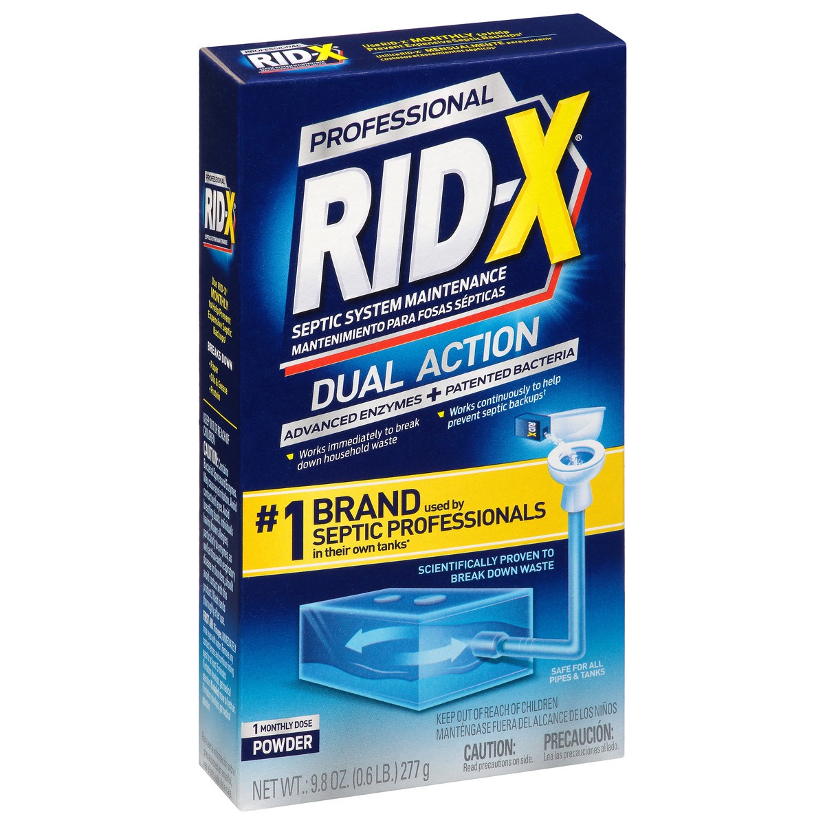 slide 3 of 12, RID-X Powder Professional Dual Action Septic System Maintenance 9.8 oz, 9.80 oz