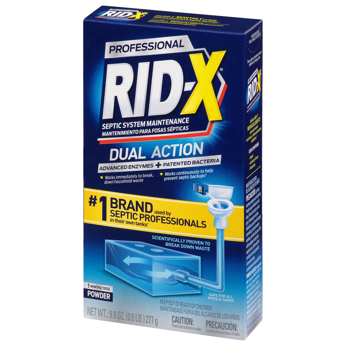 slide 8 of 12, RID-X Powder Professional Dual Action Septic System Maintenance 9.8 oz, 9.80 oz