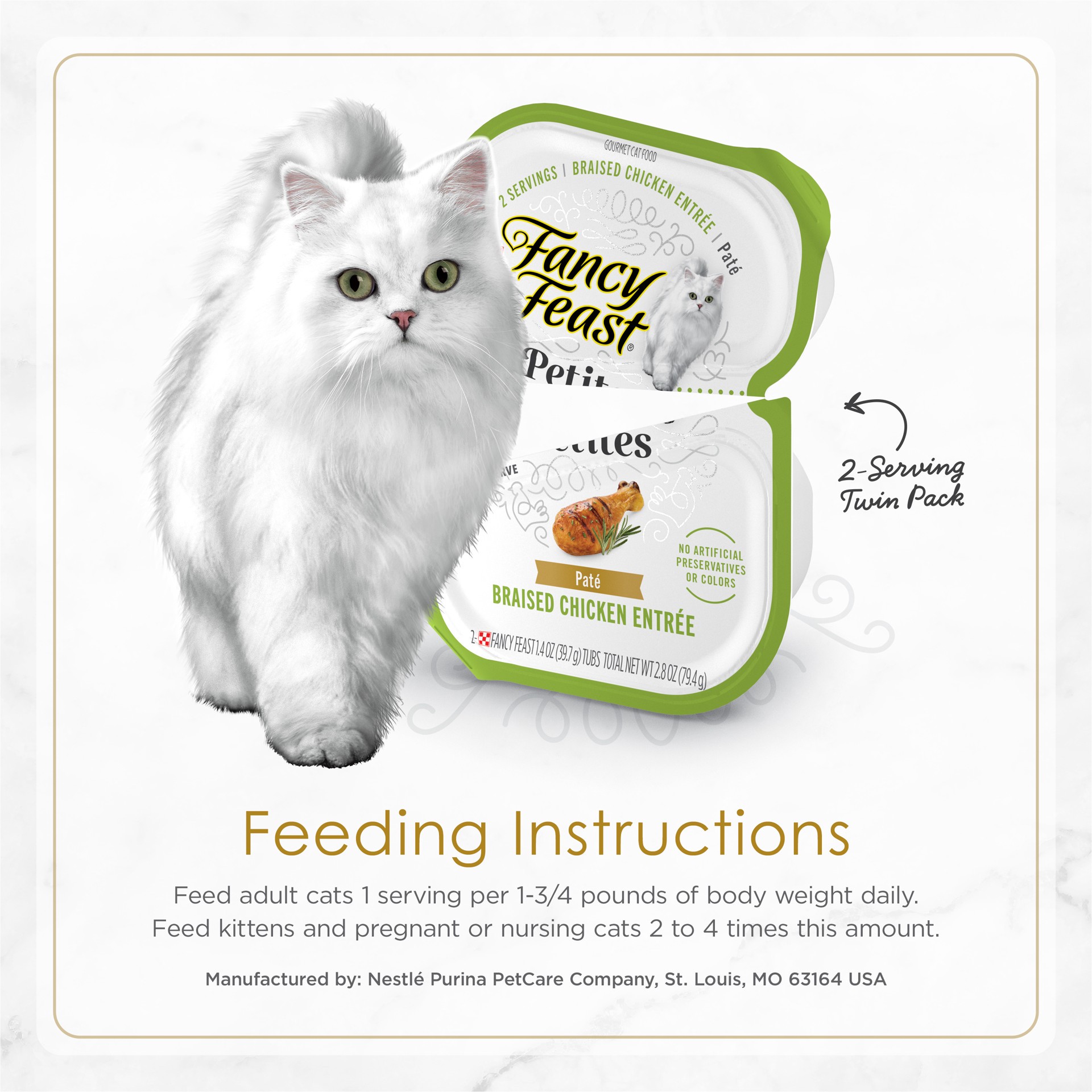 slide 6 of 6, Fancy Feast Purina Fancy Feast Gourmet Wet Cat Food Variety Pack, Petites Pate Collection, break-apart tubs, 24 servings, 2.1 lb