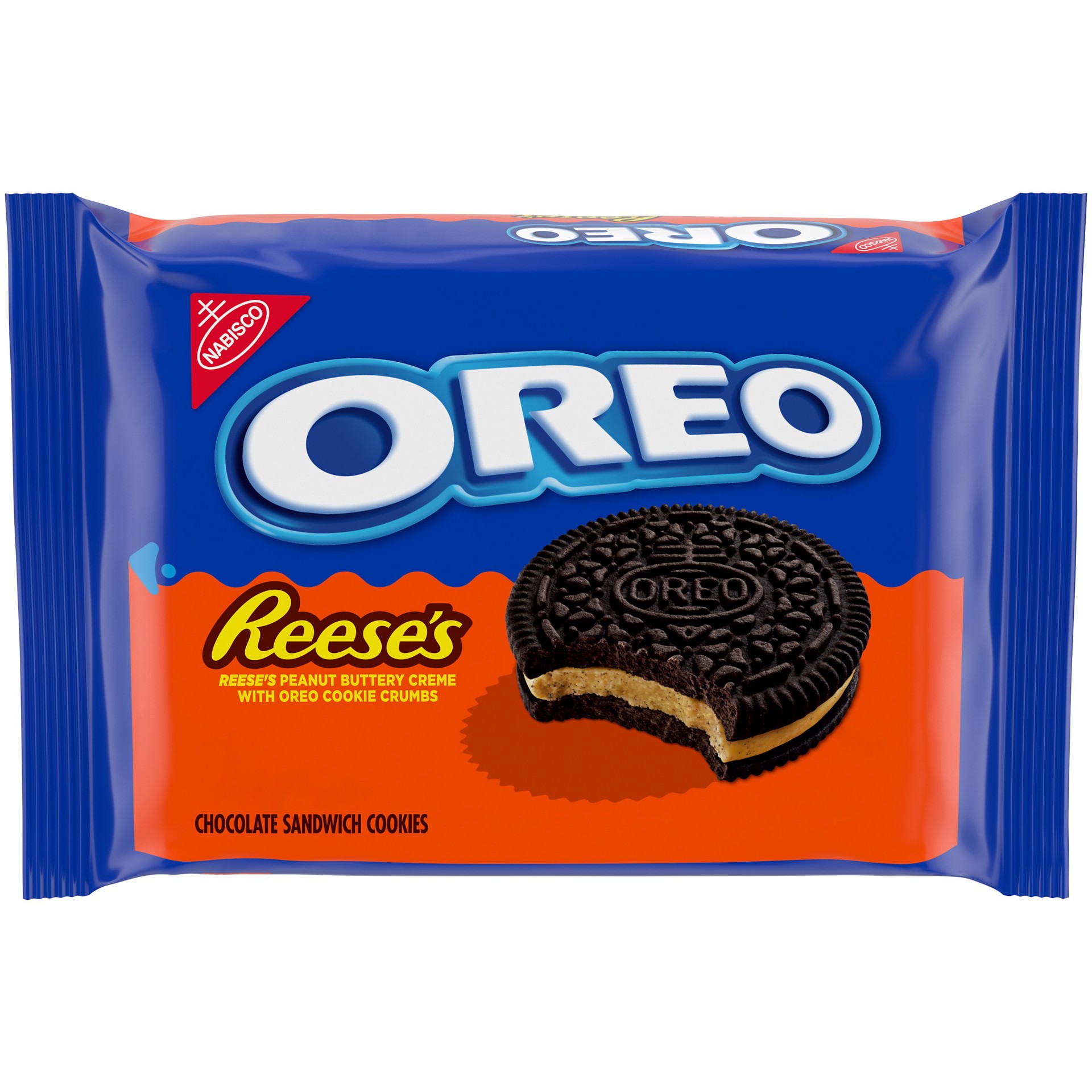 slide 1 of 5, OREO REESE''S Peanut Buttery Creme Chocolate Sandwich Cookies, 12.35 oz, 12.35 oz