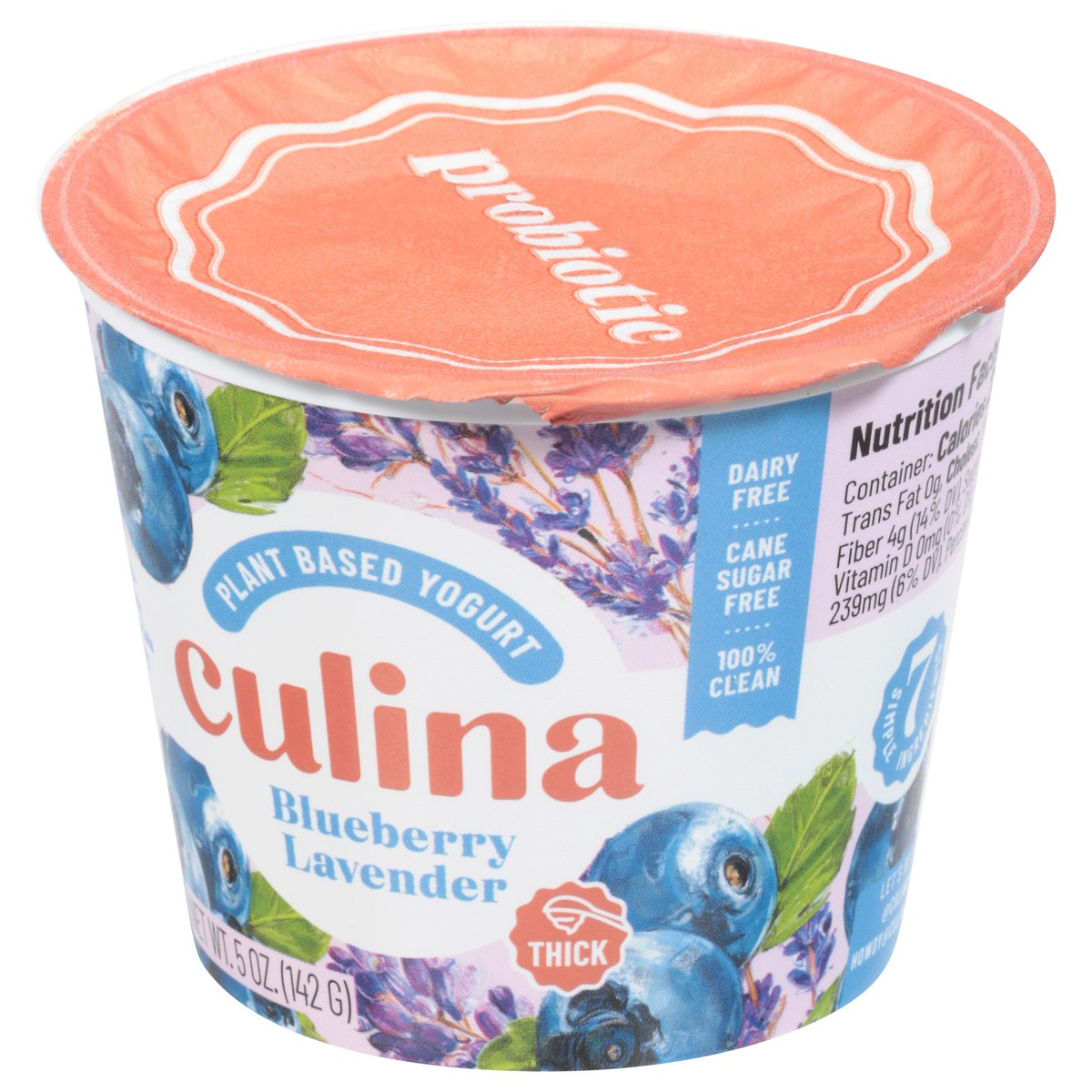 slide 3 of 11, Culina Thick Blueberry Lavender Plant Based Yogurt 5 oz, 5 oz