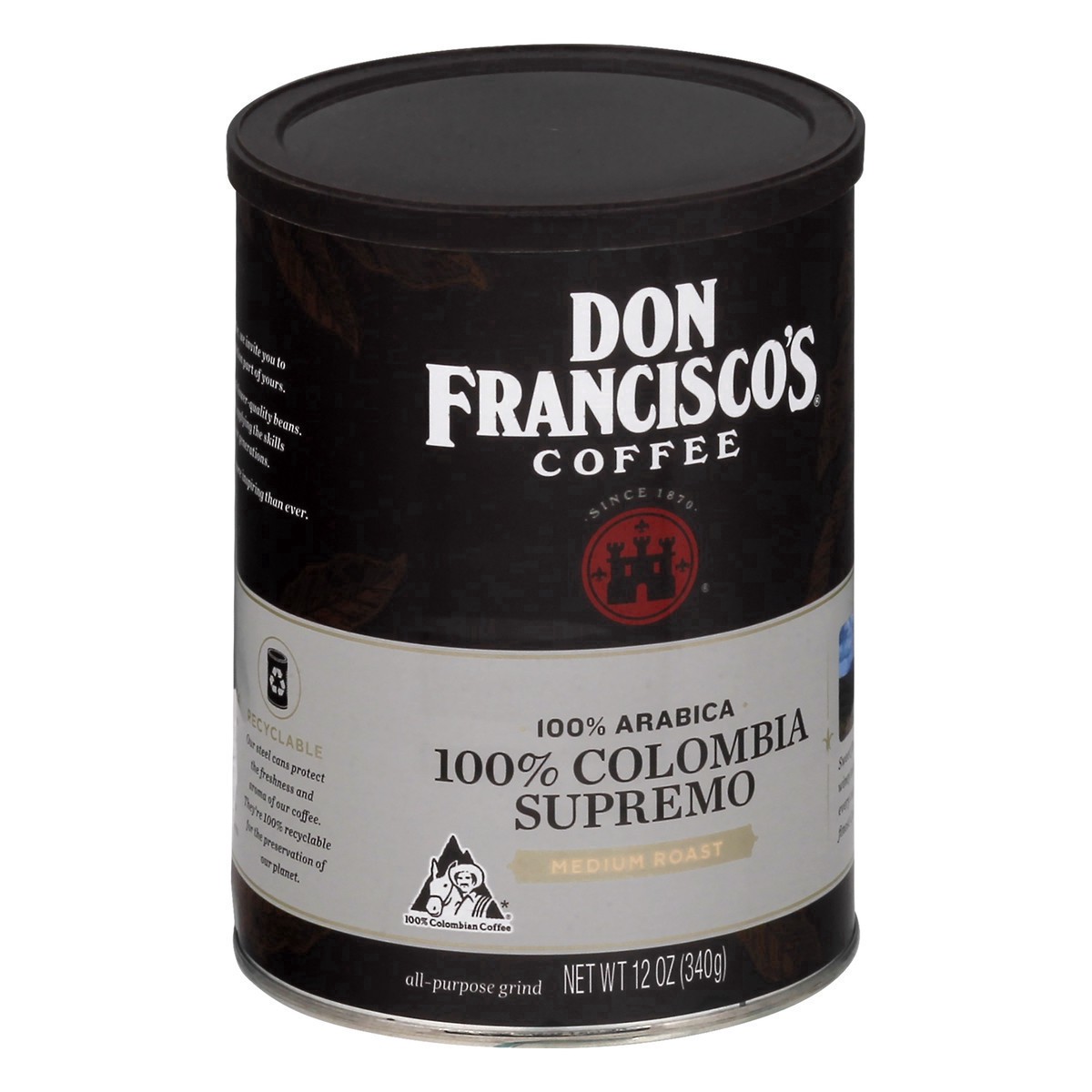 slide 33 of 37, Don Francisco's 100% Arabica Medium Roast 100% Colombia Supremo Coffee - 12 oz, 12 oz