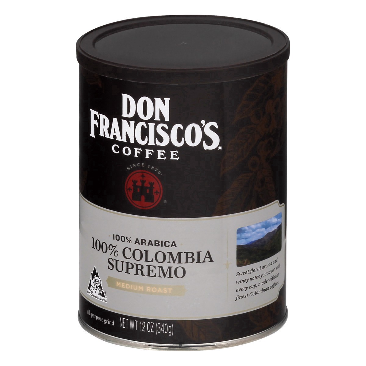 slide 23 of 37, Don Francisco's 100% Arabica Medium Roast 100% Colombia Supremo Coffee - 12 oz, 12 oz