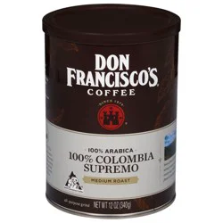 Don Francisco's 100% Arabica Medium Roast 100% Colombia Supremo Coffee- 12 oz