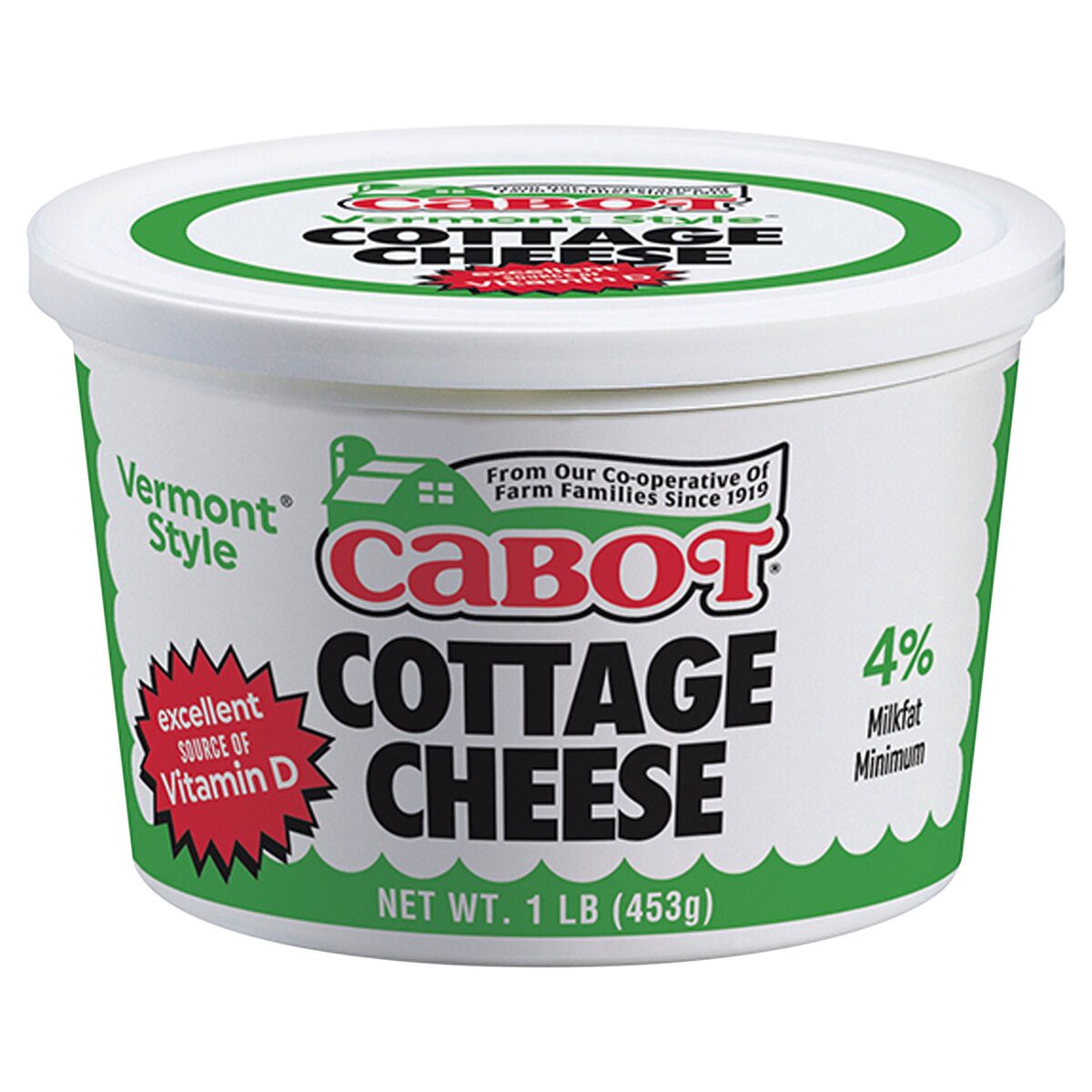 slide 1 of 1, Cabot Cottage Cheese, 1 lb, 1 lb