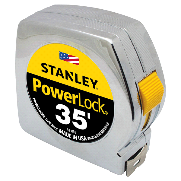 slide 1 of 1, Stanley 35 foot PowerLock Classic Tape Measure, 1 ct