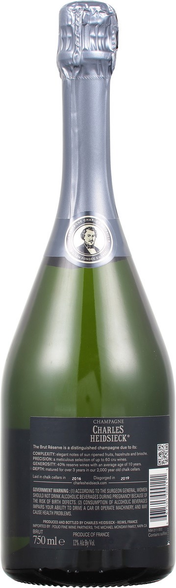 slide 5 of 9, Charles Heidsieck Brut Reserve Champagne 750 ml, 750 ml