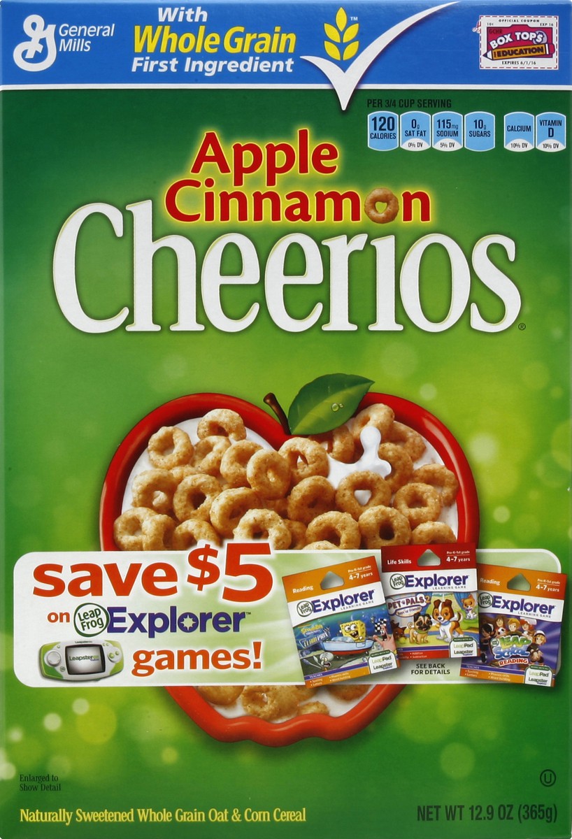 slide 3 of 4, Cheerios Apple Cinnamon Breakfast Cereal, 12.9 oz