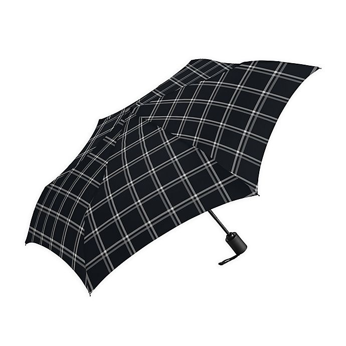 slide 1 of 2, ShedRain Automatic Open Compact Umbrella - Black/White, 1 ct