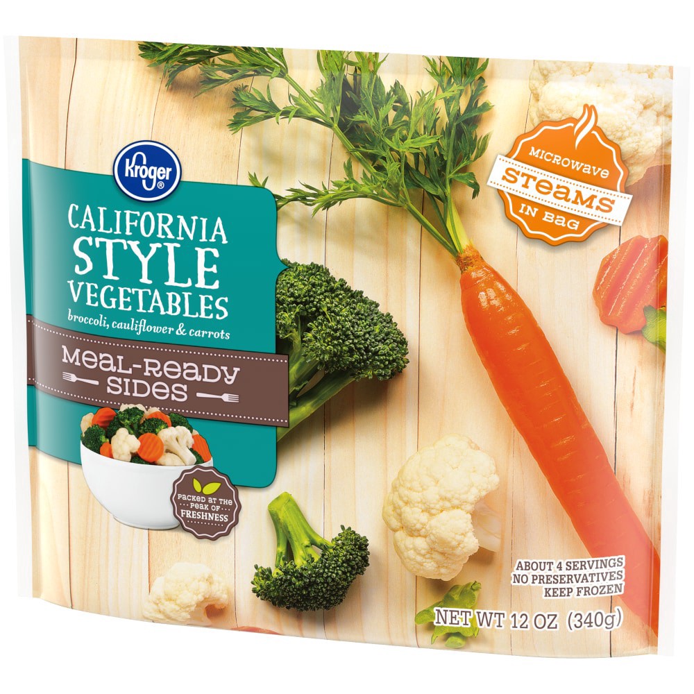 slide 3 of 6, Kroger Mealready Sides California Style Vegetables, 12 oz