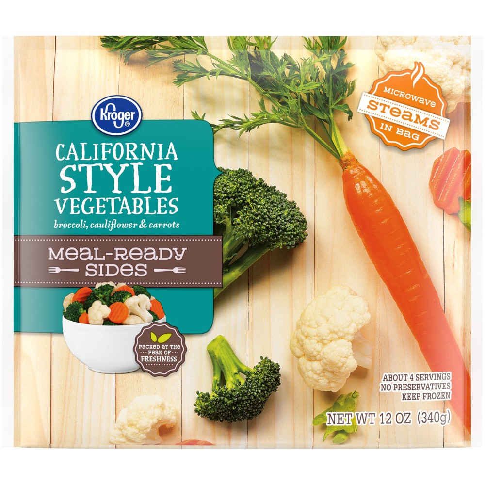 slide 1 of 6, Kroger Mealready Sides California Style Vegetables, 12 oz