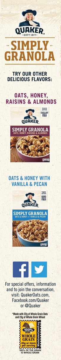 slide 3 of 5, Quaker Simply Granola - 28 oz, 28 oz