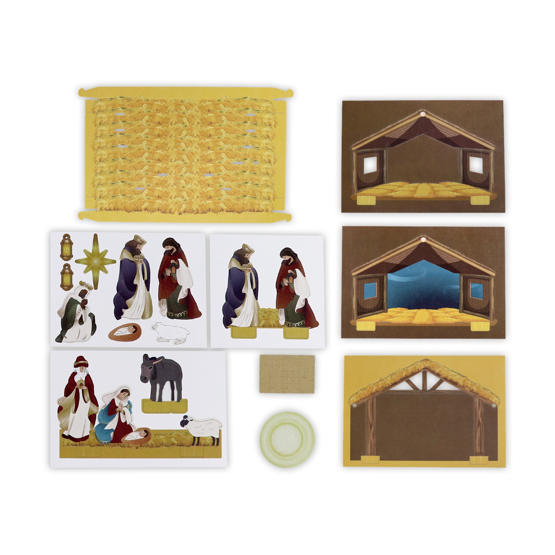 slide 2 of 3, Nativity Paper Diorama Kit By Recollections, 3.9 in x 5.3 in x 3.4 in