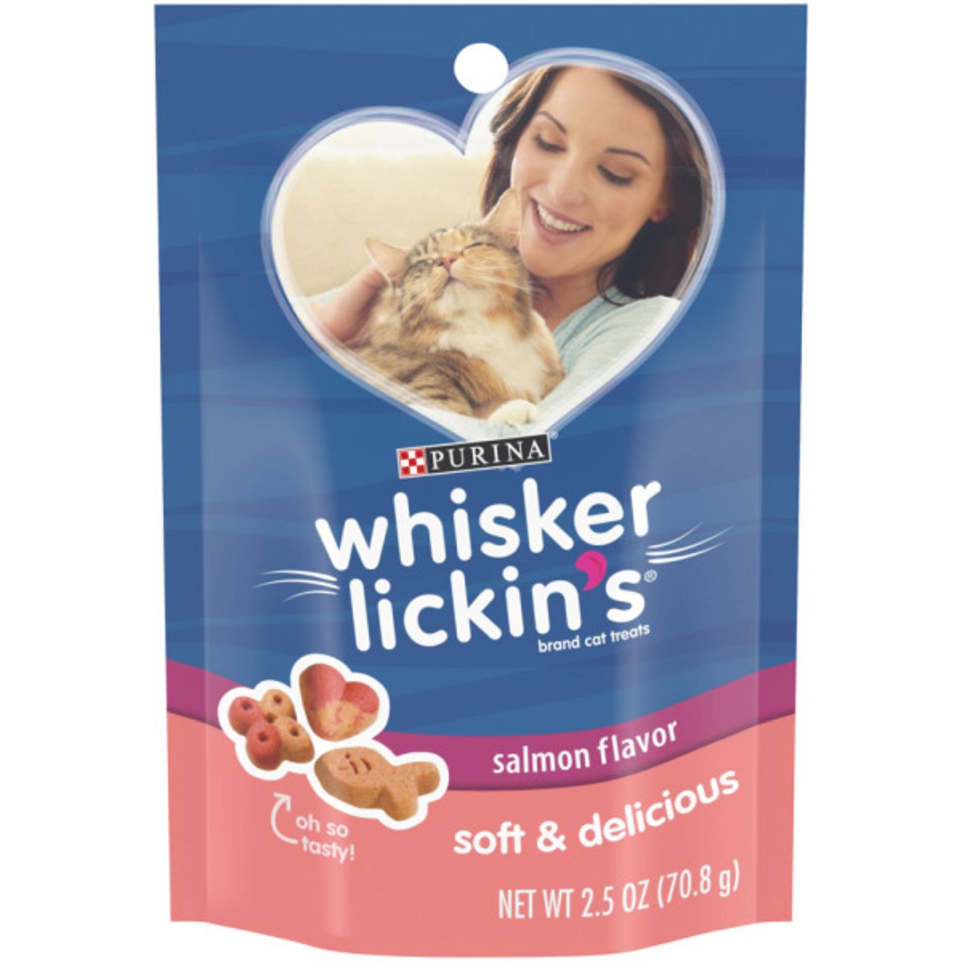 slide 1 of 1, Purina Whisker Lickin's Cat Treats, Salmon, 2.5 oz