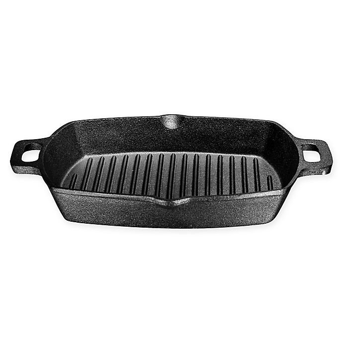 slide 1 of 5, Bruntmor Nonstick Cast Iron Square Griddle - Black, 13 in