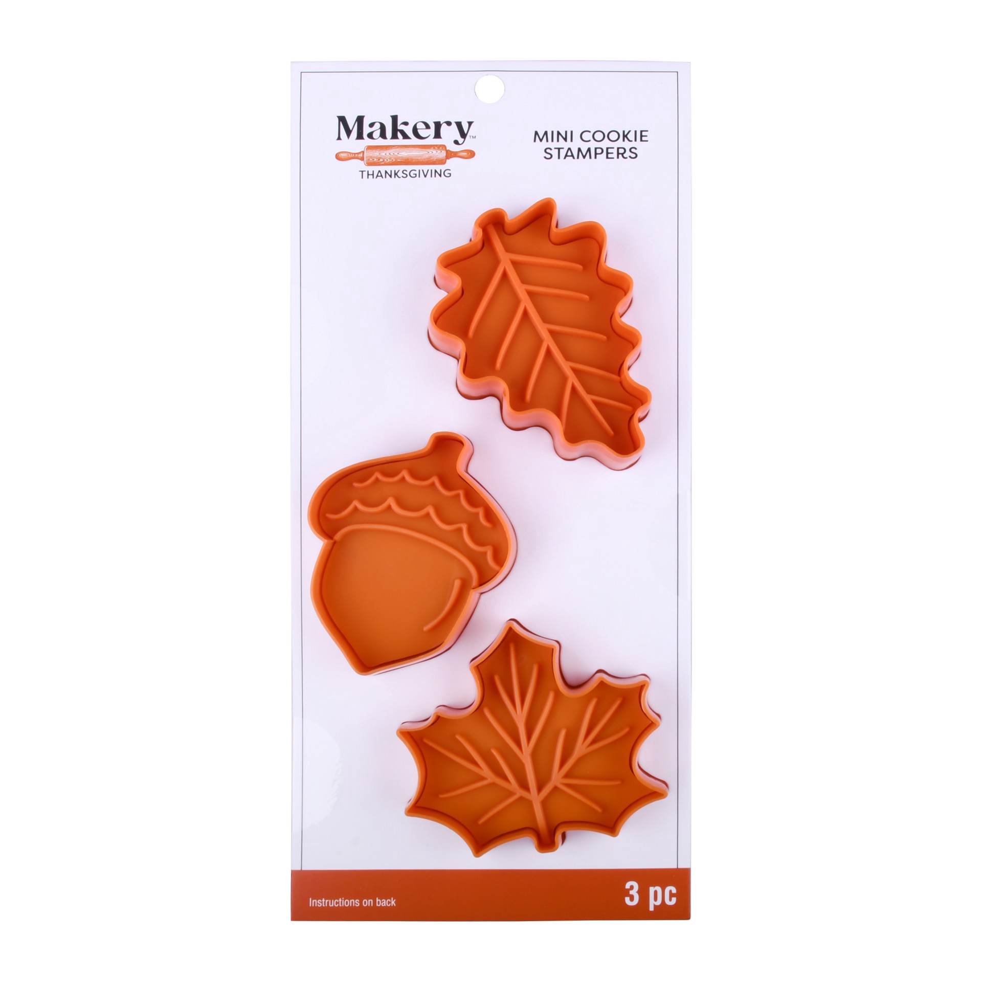 slide 3 of 4, Thanksgiving Mini Cookie Stampers Set By Makery, 2 in
